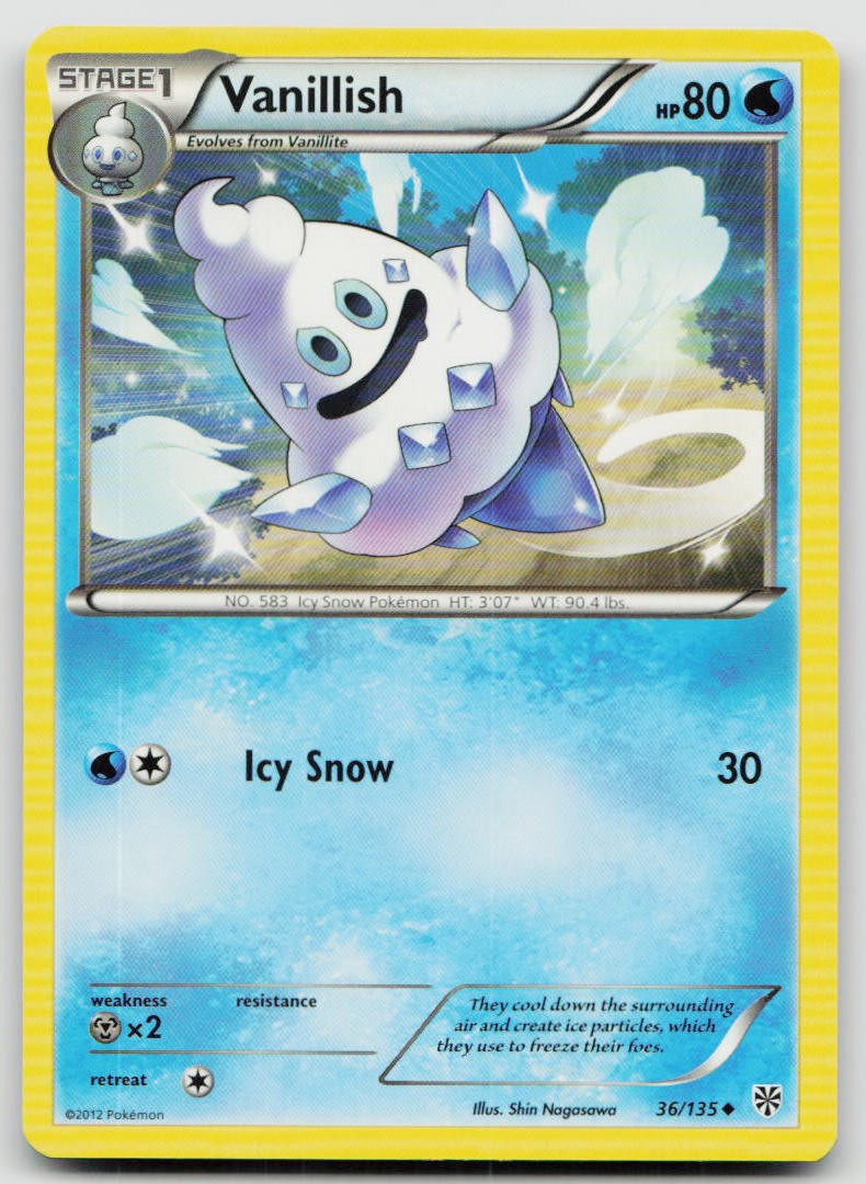 LP Vanillish 36/135 Uncommon Plasma Storm Pokemon