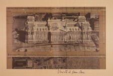 Christo et Jeanne-Claude (1935-2020) signierter Offsetdruck WRAPPED REICHSTAG