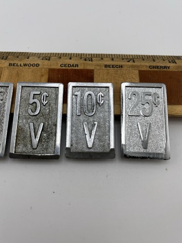 Victor Vending Gumball or Peanut Machine Price Plate 1, 2, 5, 10, 25 Cent U Pick - Picture 3 of 5