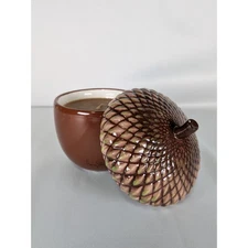 Signed Harry Slatkin 2008 The Perfect Autumn Leaves Scented Candle Acorn Jar NEW