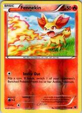Fennekin (11) Reverse Holo Common XY - Fates Collide 11/124 NM