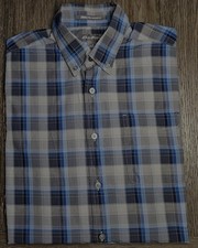 Mens Eddie Bauer Relaxed Fit Long Sleeve Plaid Button Up Shirt Size Small SM S