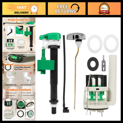 3-Inch Toilet Flush Valve Repair Kit, Fits Most One-Piece Toilets, Includes Fill