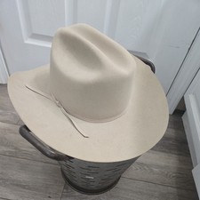 Vintage Stetson Ranch Tan Size 7-3/8 Western Cowboy Hat 5 XXXXX With Strings