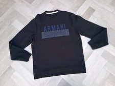 Armani Exchange  Sweatshirt Size Medium  Big Logo Cotton Sweater Men’s NAVY BLUE