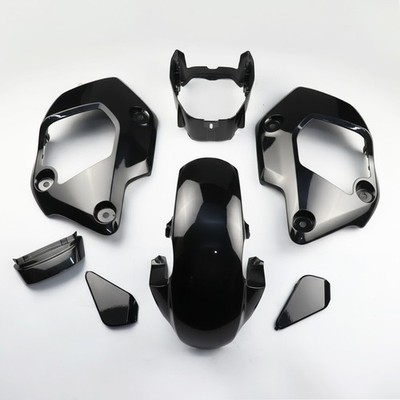 GLOSS BLACK SET FAIRING PLASTIC BODY PANELS KIT FOR HONDA GROM 125