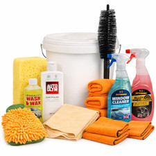Car Cleaning Kit Premium Valet Bucket Polish Cloths Wash Mitt Detailing