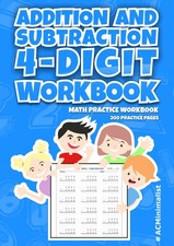 Addition And Subtraction 4-Digit Workbook Math Practice Workbook 200 Practice Pa