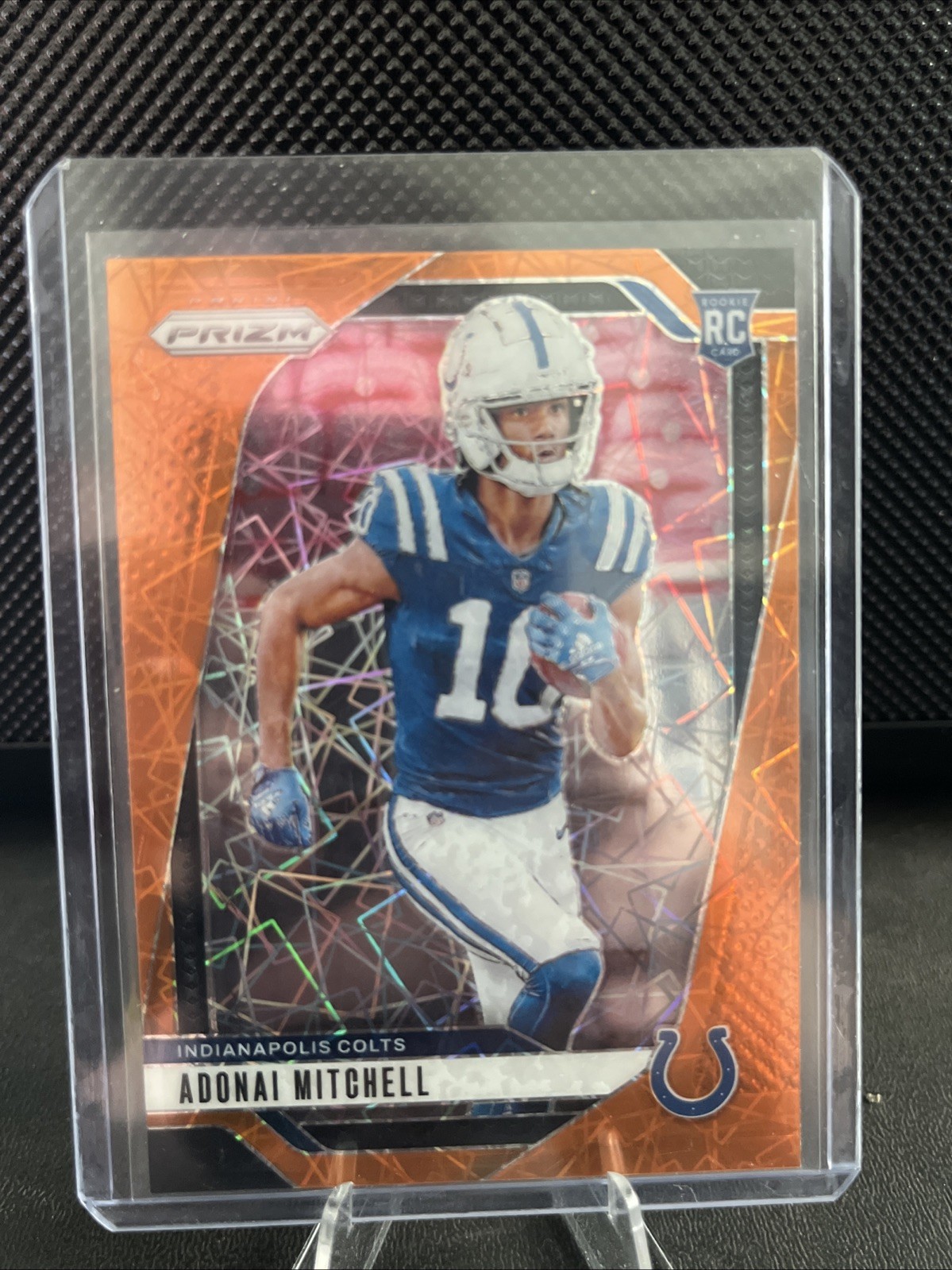 ADONAI MITCHELL 2024 PANINI PRIZM ROOKIE ORANGE LAZER COLTS RC #303
