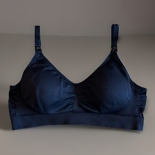 Gratlin Nursing Maternity Bra Womens Size Medium Black Wireless Breastfeeding