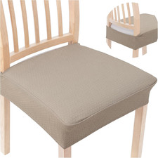 Smiry Stretch Jacquard Seat Covers for Dining Room Chairs Set of 4, Removable Wa