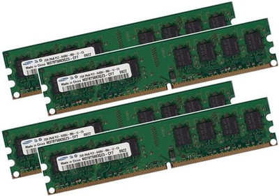 4x 2GB 8GB SAMSUNG RAM DDR2 800 Mhz 240 pin DIMM PC2-6400U f Intel Desktop PC