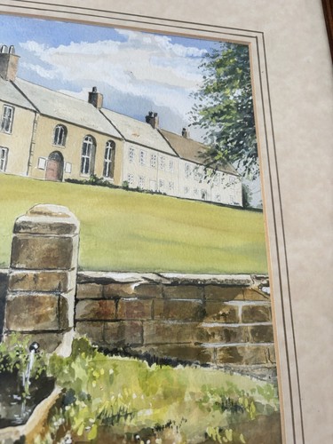 Original Watercolour Drawing Of The Village Green Stamfordham, Northumberland - Picture 5 of 5