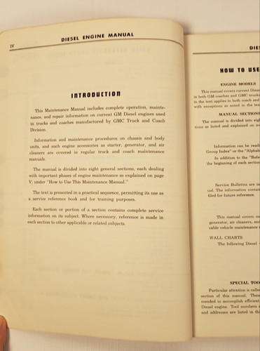 1953 GMC Diesel Engine Maintenance Manual GM Series 7 2-Cycle X-5310 E1L - Picture 5 of 20