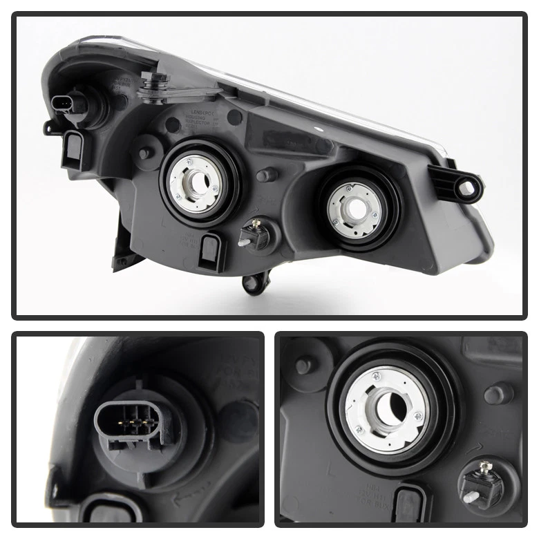 Blk 2007-2010 Chrysler Sebring Replacement Headlights Headlamps 07-10 Left+Right - Image 2 of 2