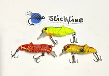 SLICKLINE Floating Rattling Grasshopper Topwater Fishing Swimbait Bass 3 COLORS