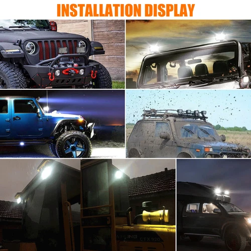 12-80V LED Work Light Bar Flood Spot Lights Driving Lamp Offroad Car Truck SUV - Bild 6 von 8