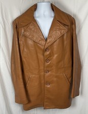 Vintage Schott Sport Coat | USA Made | 1970s | Butterscotch | 44 Long