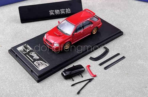 1:64 Furuya Red Impreza WRX STI VIII 8 Wagon Sport Model Diecast Metal Car - Picture 2 of 8