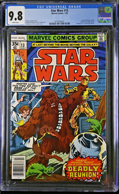   STAR WARS #13 1978 CGC 9.8 NM/MT White Pages Chewbacca Luke Governor Quarg 