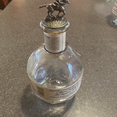 Blanton's Bourbon EMPTY Bottle with Letter  L  Horse  Jockey Stopper