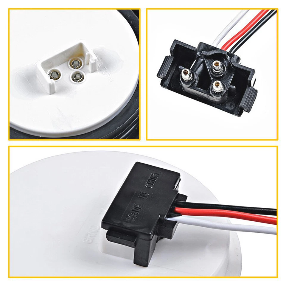 2 pares de luces de freno traseras redondas 12 LED rojas de 4 pulgadas 12 V para remolque de camión Foto 4 de 4