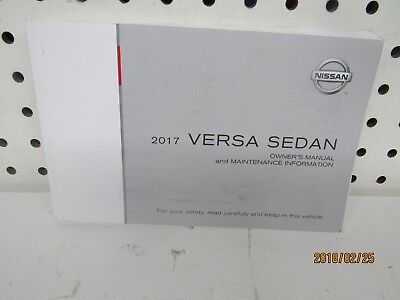 2017 Nissan Versa Sedan Owners Manual (book only) FREE SHIPPING | eBay