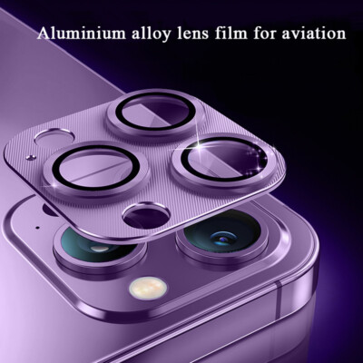 Für IPHONE 14 Plus / 14 Pro Max Hartglas Metall Kamera Objektiv Protektor  