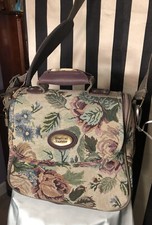 Vtg American Tourister Torba na ramię Gobelin Przednia miarka Zamek błyskawiczny