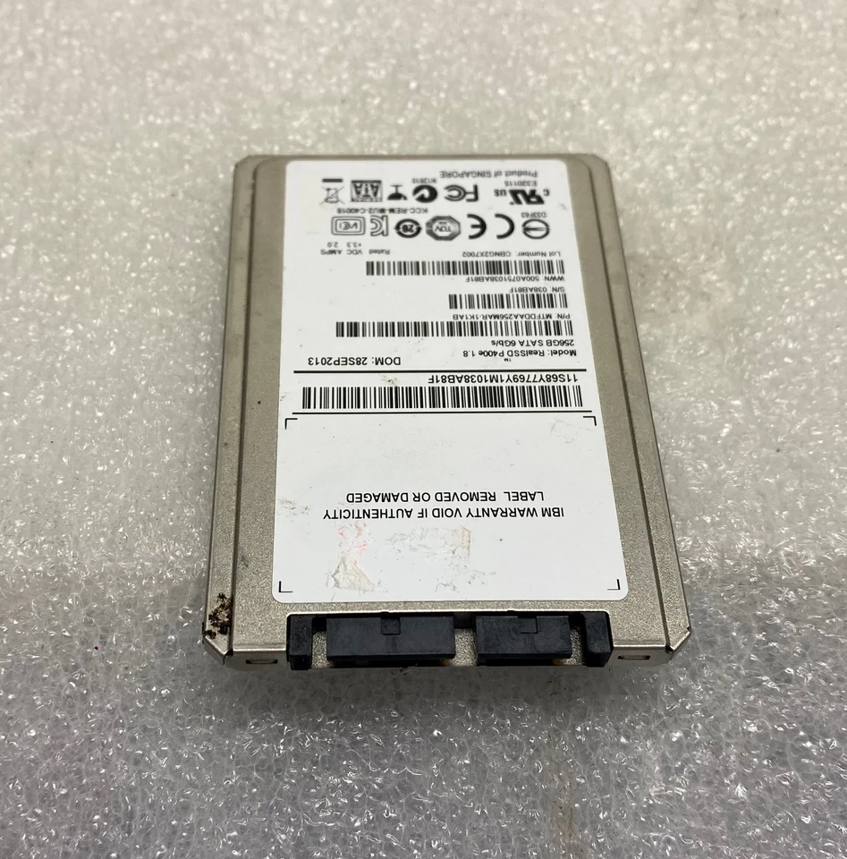 Micron MTFDDAA256MAR-1K1AB 00W1231IBM 1.8" SATA/SSD Internal Solid State Drive - Image 4 of 4