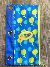 Crayola Pack-N-Go Pouch 3 Hole Zippered Pencil Pouch For School Binder 10  X 5.5