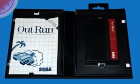 TESTED Sega Master System Game OUTRUN Complete with Manual in NEW HangTab Case