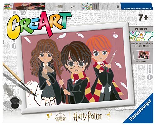 Ravensburger - CreArt Serie D Harry Potter, Il Trio Magico, Dipingere 7+ (Q3X)