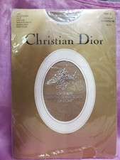 Vtg Christian Dior Pantyhose Sz 2 Sculptured Leg Support Hose French Champaign