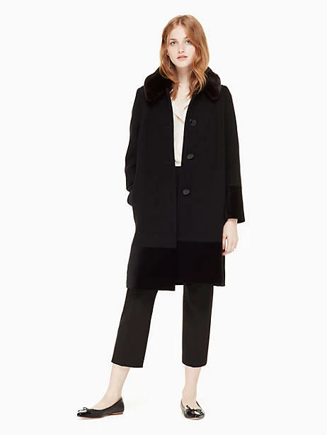Kate spade black coat sale