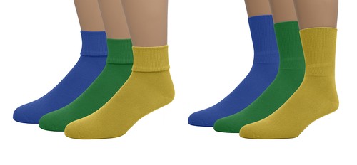 EMEM Apparel Unisex Kids Soft Bamboo Cotton Crew or Triple Roll Socks 3-Pairs - Picture 4 of 11