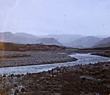 Andes Mountains Andean Foothills, Western Argentina, Magic Lantern Glass Slide