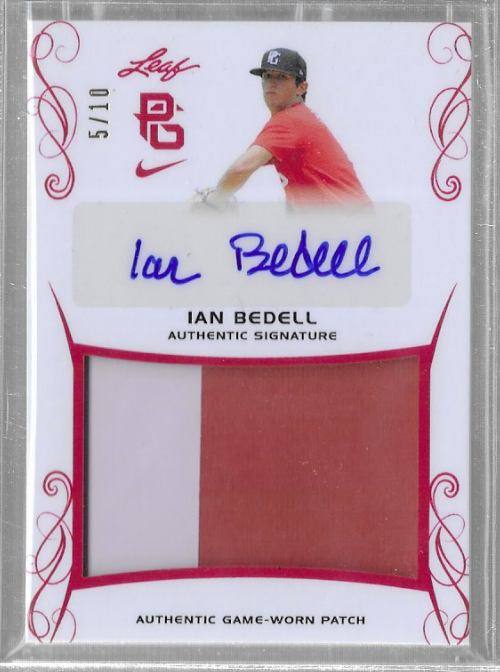 IAN BEDELL 2017 Leaf Perfect Game RC XRC 2 Clr Patch Auto /10 St Louis