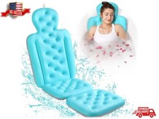 Full Body Bath Pillow for Bathtub Thick Headrest Neck Cushion with Laundry Bag