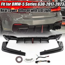 Rear Bumper Diffuser Lip Kit For BMW G30 G31 G38 M550i 2017-2023 2019 Black `