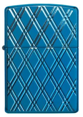 Zippo Armor Windproof Deep Carved Lighter, Blue Diamonds, 29964, New In Box