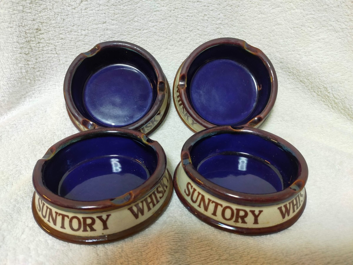 ◆昭和レトロ　SUNTRY WHISKY灰皿×7 ◇昭和レトロ SUNTRY WHISKY灰皿×7新 デザイン