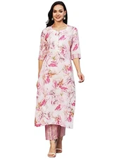 GoSriKi Cotton Blend Women's Kurta With Pant