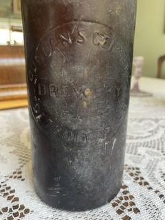 Duncan's Central Brewery embossed beer ale bottle Detriot MI Michigan antique