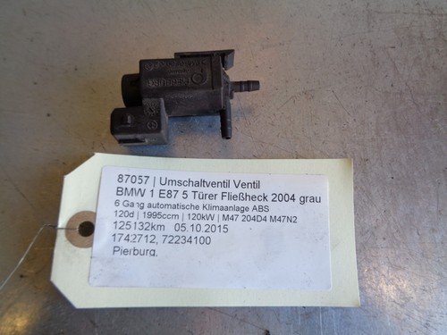 BMW 1 E87 Umschaltventil Ventil 1742712 120d 120kW M47 204D4 M47N2 87057