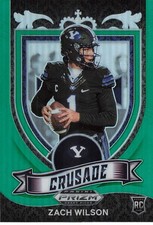 2021 Panini Prizm Draft Picks - ZACH WILSON GREEN CRUSADE RC