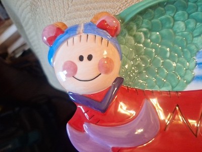 Fitz & Floyd Angel M.D. Anderson Cancer Center Childrens Art Candy Cookie Plate