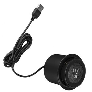 Neuf 10W Téléphone Bureau sans fil Chargeur Meubles USB Table intégrée Space Sauver