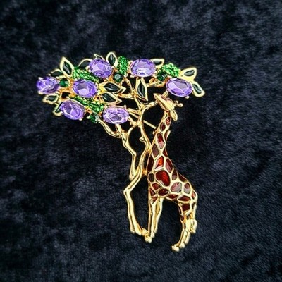 Giraffe Brosche goldfarben Vintage inspiriert Schmuck Geschenk Brosche 