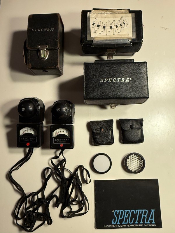 Vintage Spectra Professional and Combi 500 Light Meters